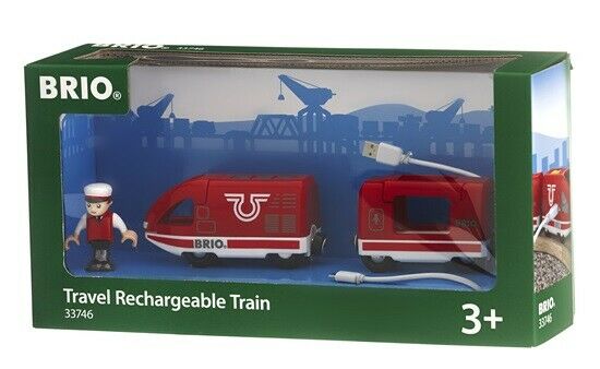 33746 BRIO Travel Rechargeable Train Battery Engine with Mini USB Charging Cable