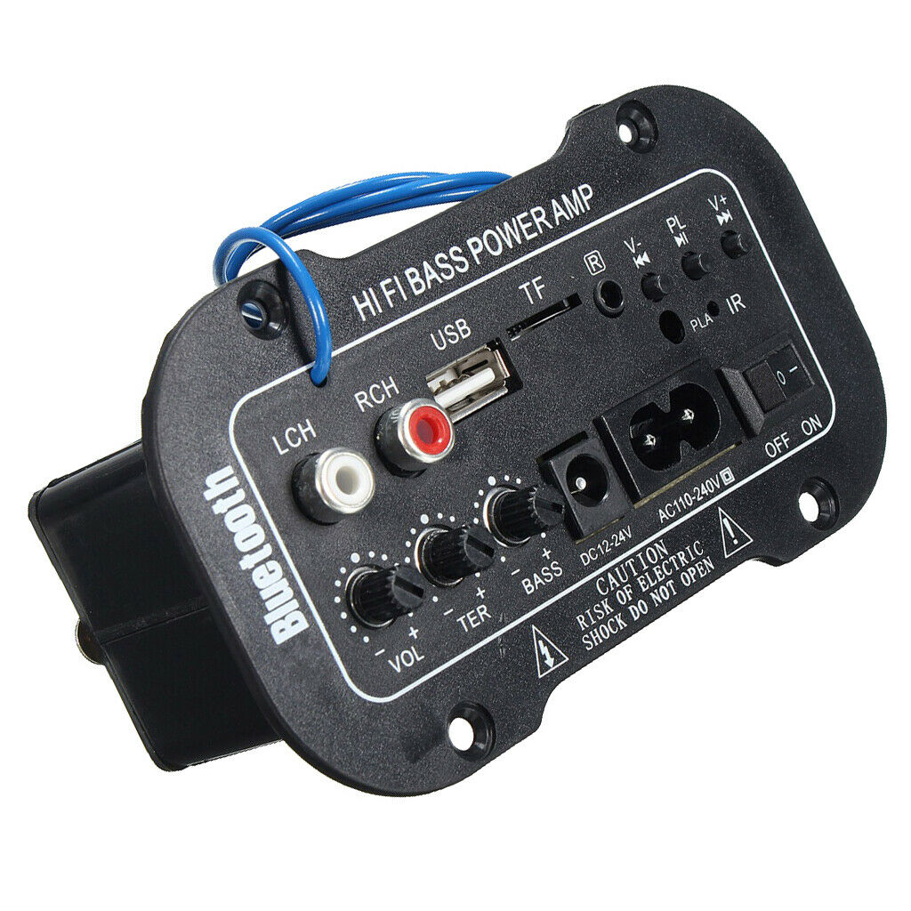 5" 220V Stereo Digital Bluetooth Music Amplifier Bass Power AMP USB TF AUX