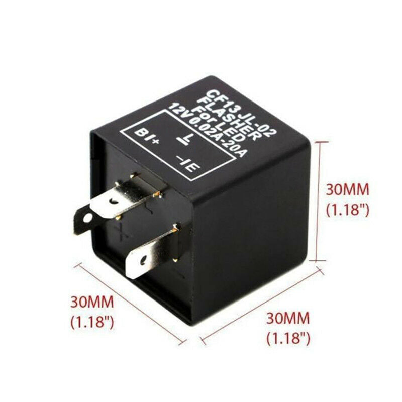 3 Pin Electronic Car Flasher Relay CF13 JL-02 fix LED light Hyper,Flash B.l8