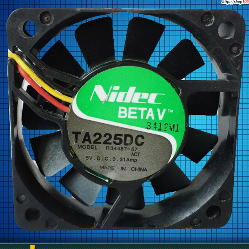 For NIDEC TA225DC R34487-57 Double ball cooling fan DC5V 0.31A 60*60*15mm 3pin