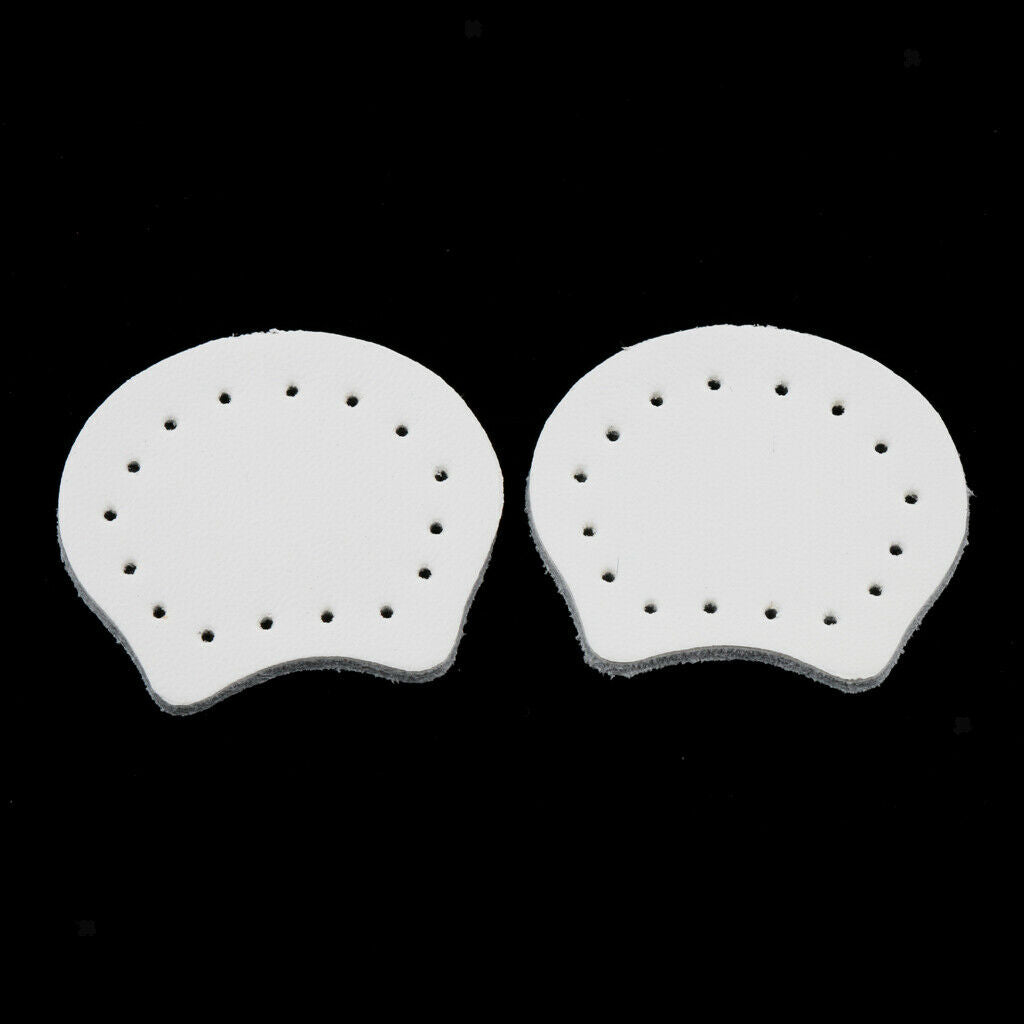 2pcs Leather Sew on Bag Zipper Stopper Bottom Purse Making Supplies White