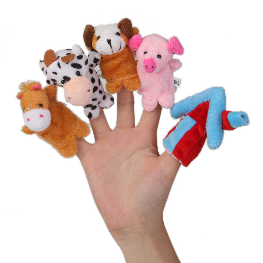 Three Little Pigs Farm Animals Finger Puppets Aids Role Play Playkit Favor