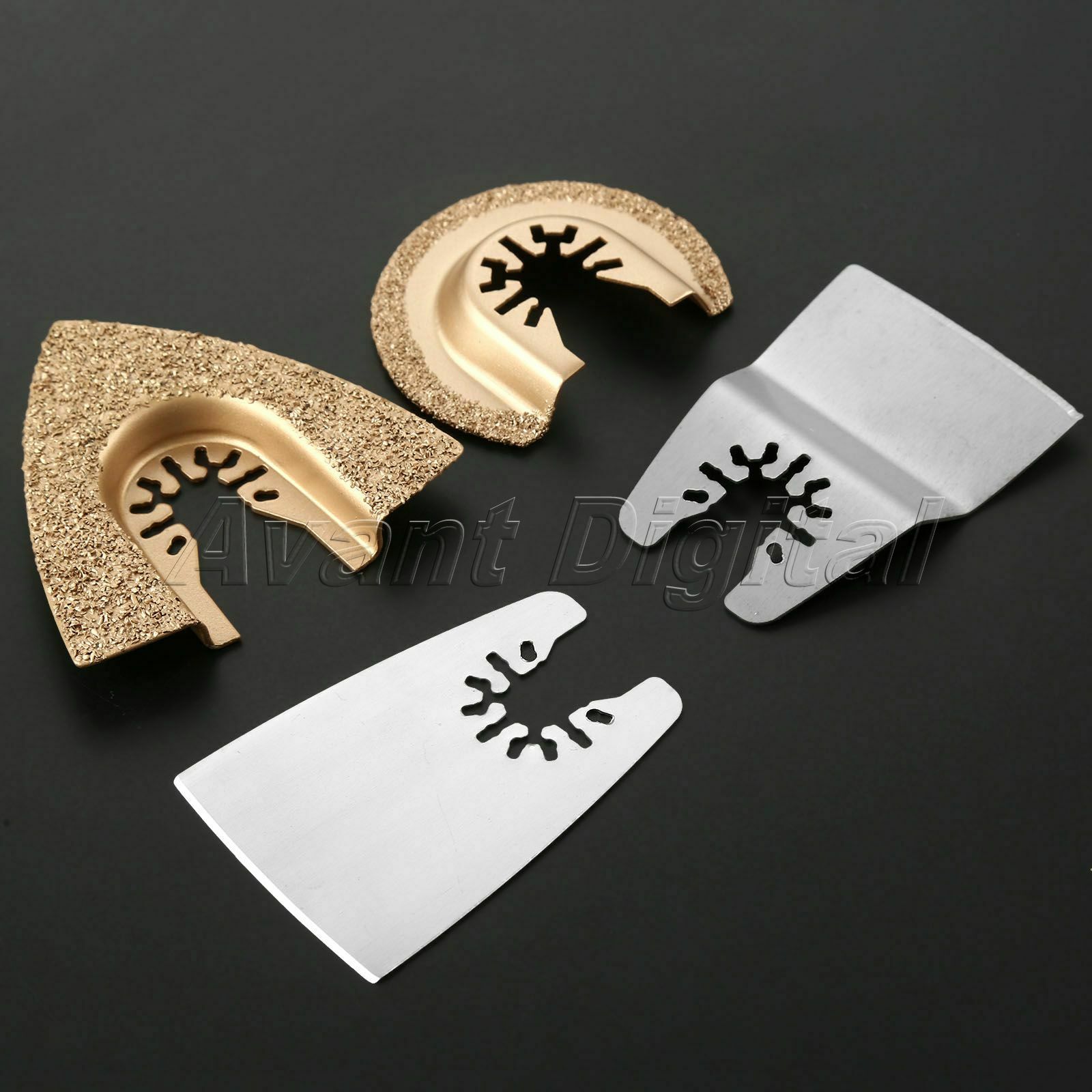 4pcs Carbide Saw Blades Scraper Rasp Kit Cutting Grinding Oscillating Multi Tool