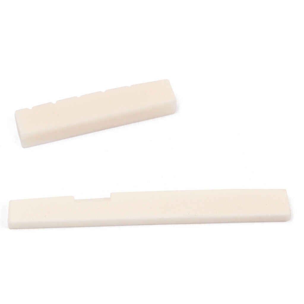 Classic Bone Bridge Saddle Slotted Guitar Nut For 6-String Acoustic Guitars