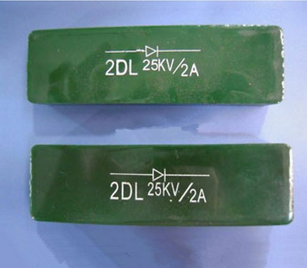 1 Pcs New Green Rectangle High Voltage Diode 25KV 2A  HV Rectifier 2DL