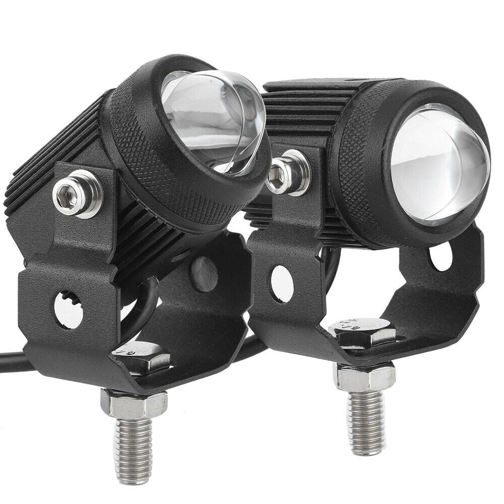 2 Motorcycle LED Spot Light Hi/lo Headlight Driving Fog Lamp Waterproof Jeep SUV