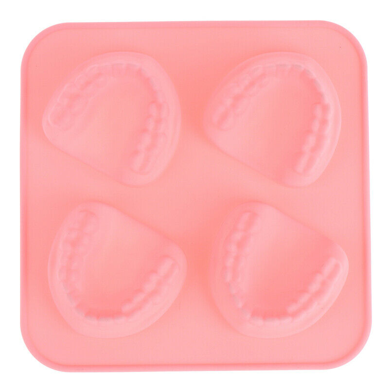 Ice Cube Tray Teeth-Shaped Silicone Ice Mold Denture Ice Trays Funny Gag .l8