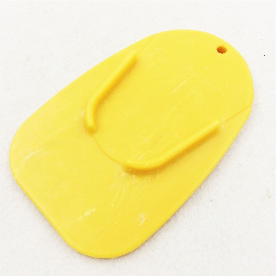 Yellow kickstand plate pad fit for Universal motorcycle 12.5 CM X 8 CM