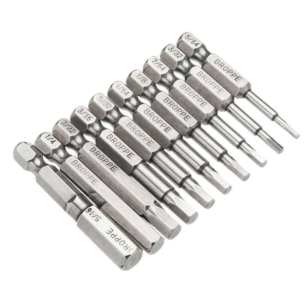10Pcs Allen Wrench Drill Bit Set Hex Head Quick Release Shank Attachment