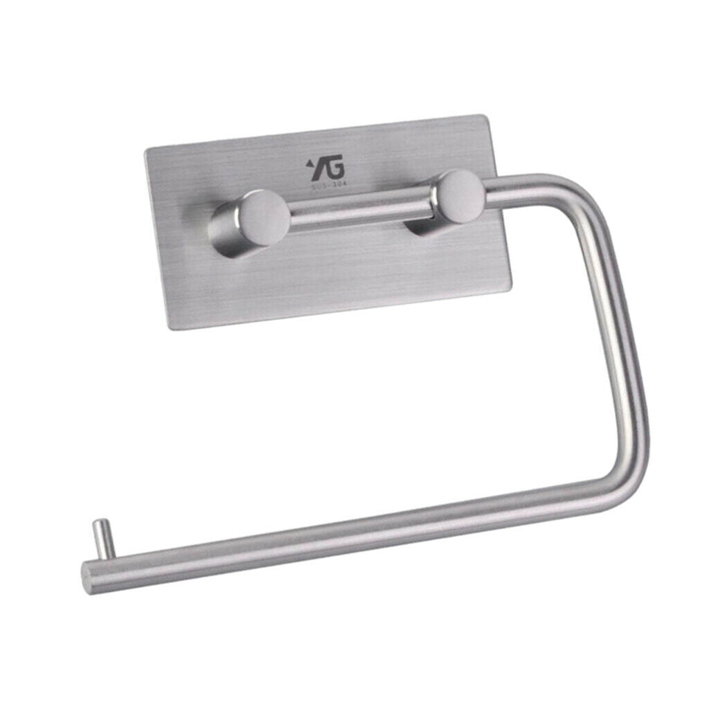 Stainless Steel Paper Roll Holder Kitchen Bathroom Wall Towel Organizer Rack