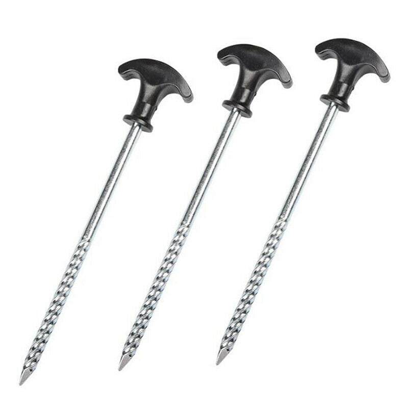 Tent Pegs Singles Heavy Duty For Camping Hiking Metal Stake Nail Trip Tent N FG