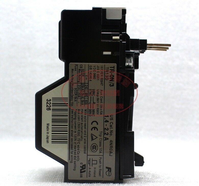 1pcs new for Fuji Thermal Overload Relay TR-0N / 3 TR-ON / 3 1.4-2.2A