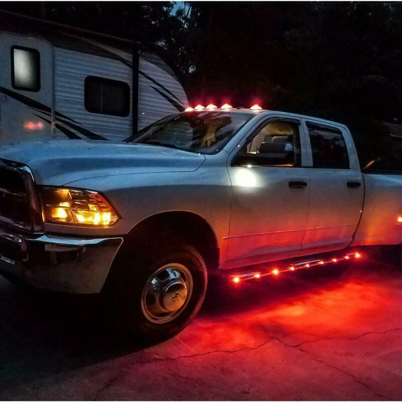 20X 3/4" Red 3LED Small Round Side Marker lights Button lamps Truck Lorry RV 12V