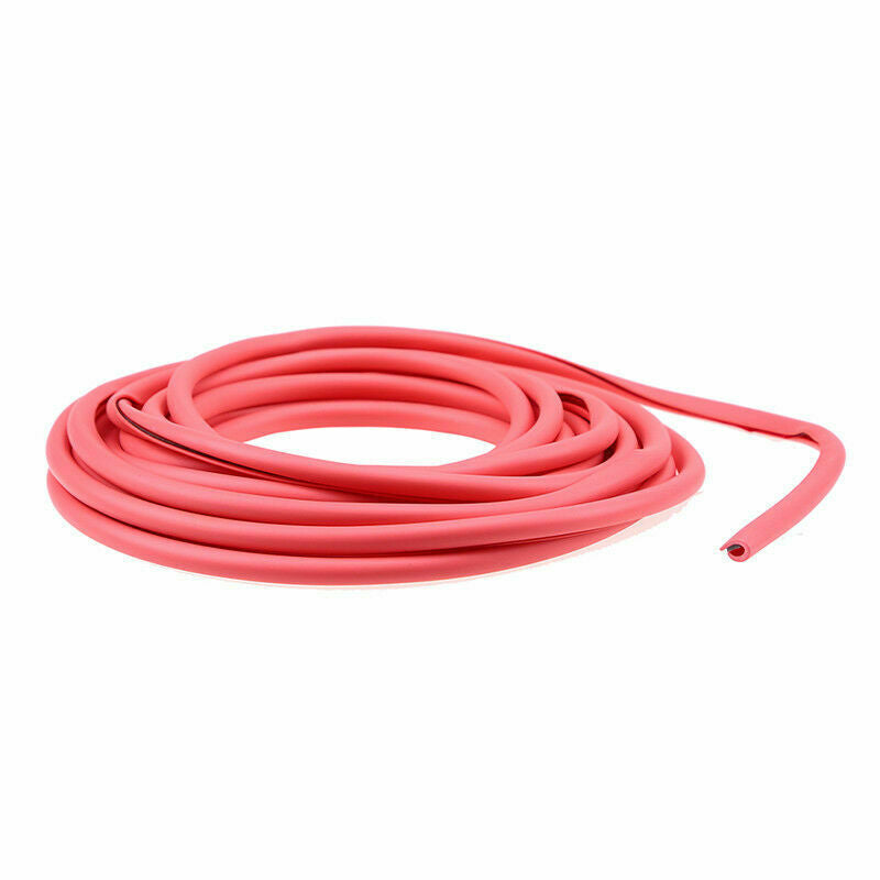 Car Exterior Door Moulding Trim Rubber Strip Scratch Protector Cover Red 16FT/5M
