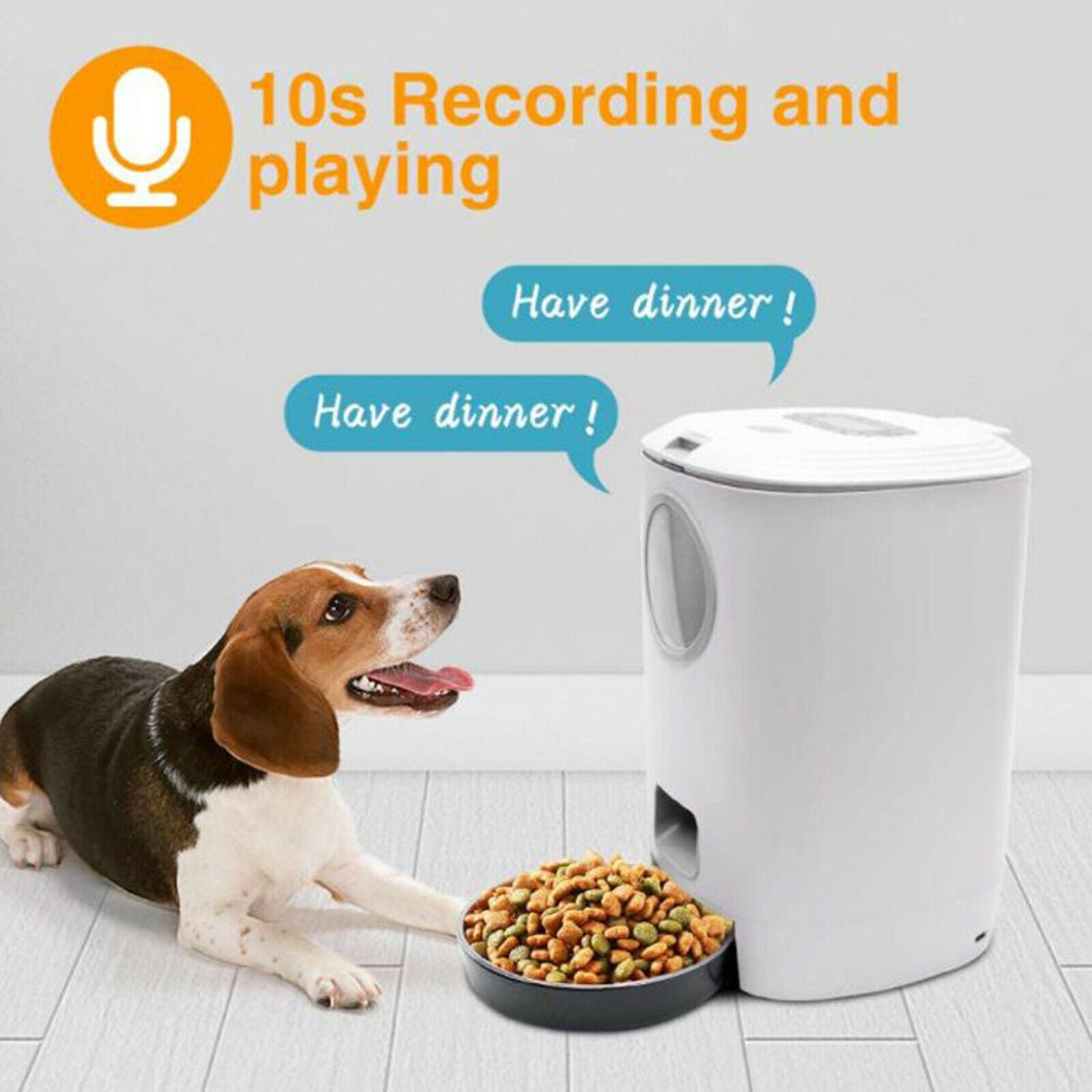 Automatic Pet Feeder for Dry Foods Timed Food Dispenser 1-4 Meals per Day