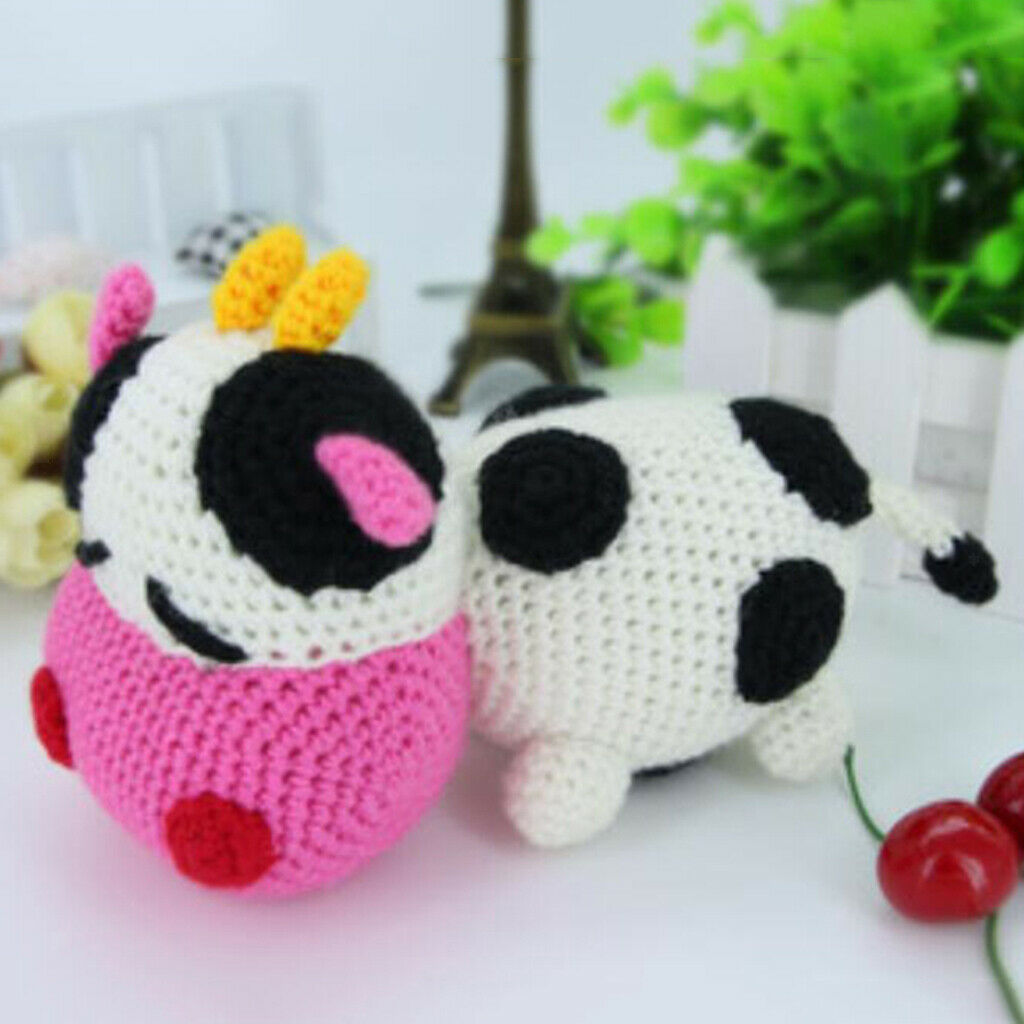 Crochet Cute Cow: Easy Animals Patterns 7.8 inches