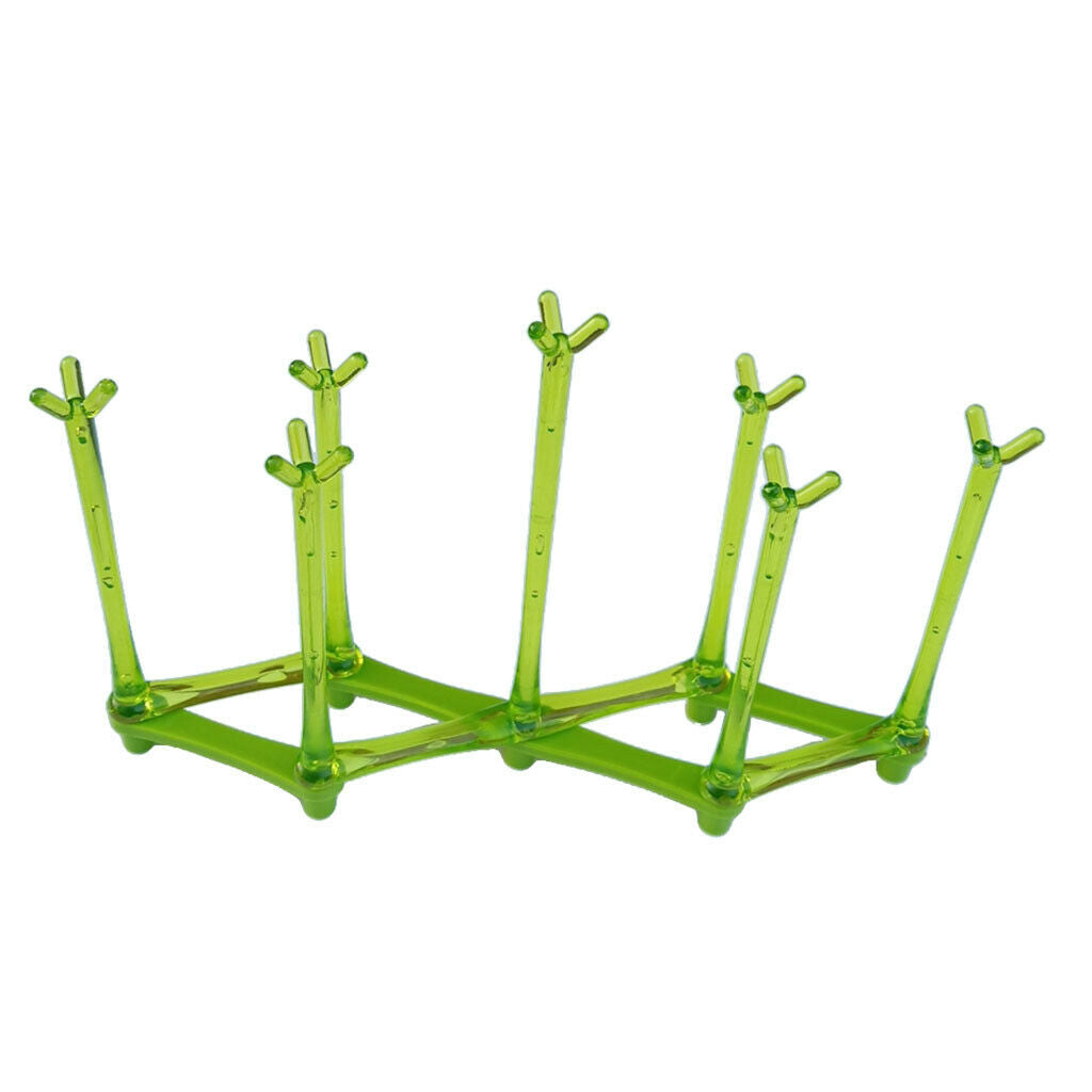 Plastic Retractable Drying Rack Drinking Glass Drainer Stand For Countertop