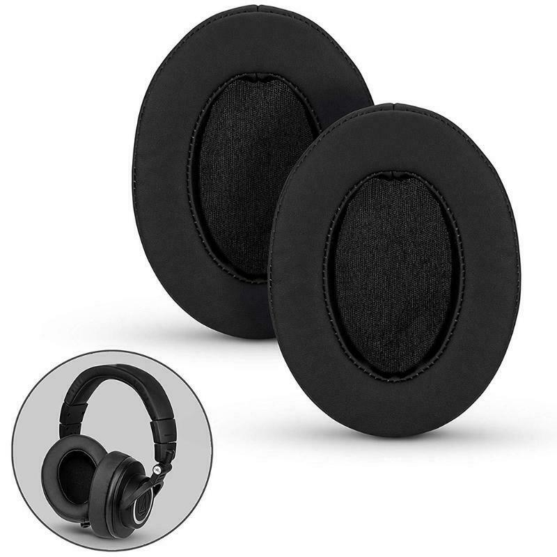 1Pair Foam Ear Pads Cushion Leather Earpad for ATH-MSR7 M50X M20 M40 M40X SX1