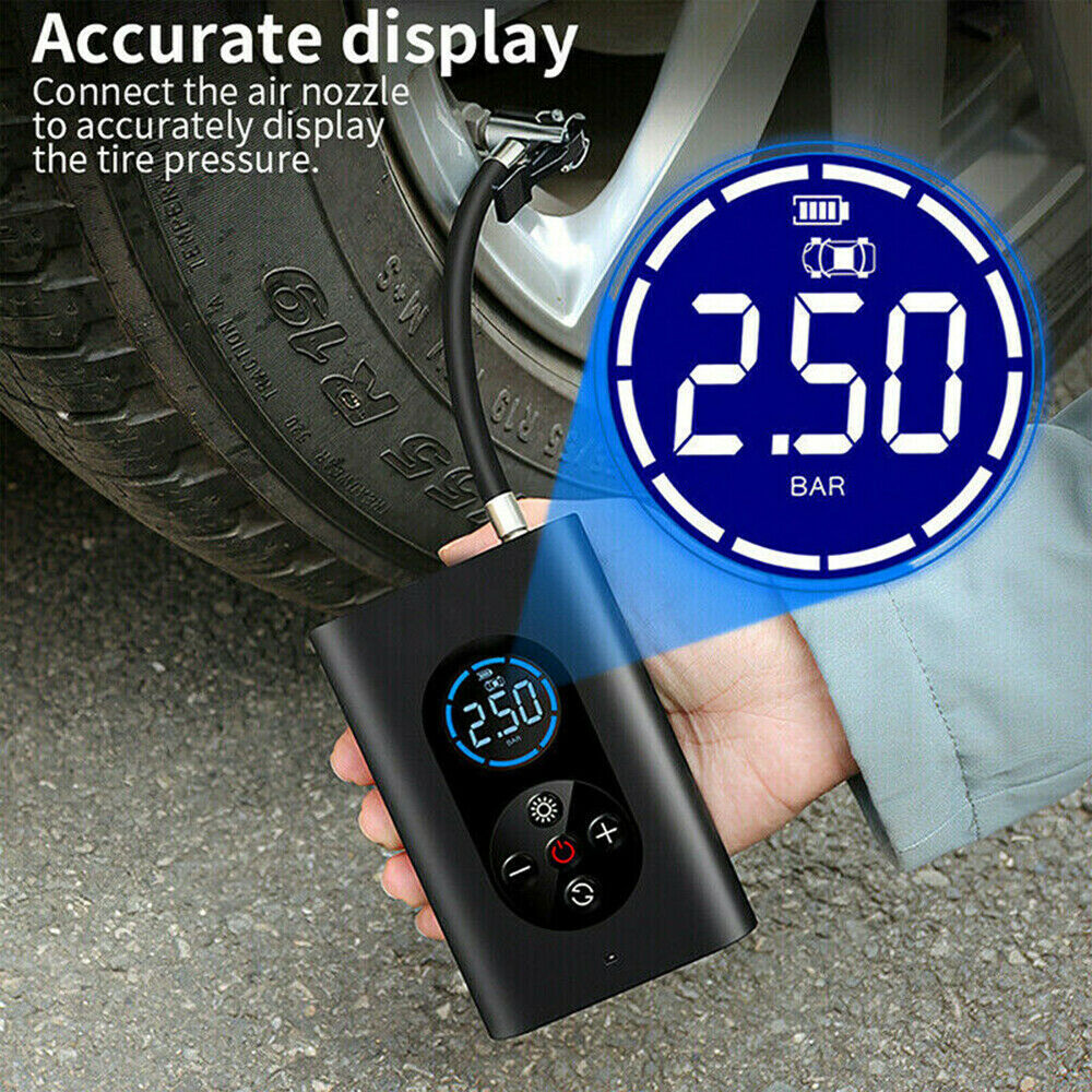 150PSI Portable Air Pump Wireless Air Electric Tire Inflator Car Rechargeable