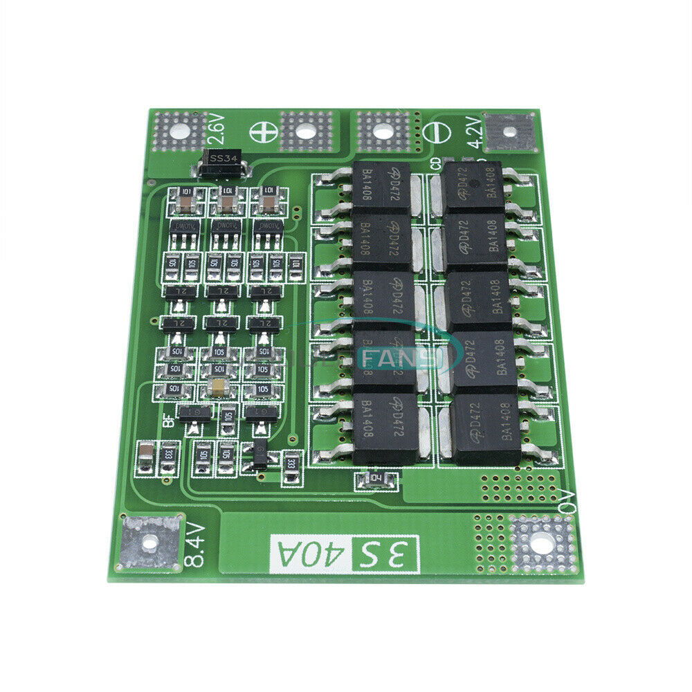 3S 40A 12.6V Li-ion Lithium Battery Protect Board Enhanced Development Board