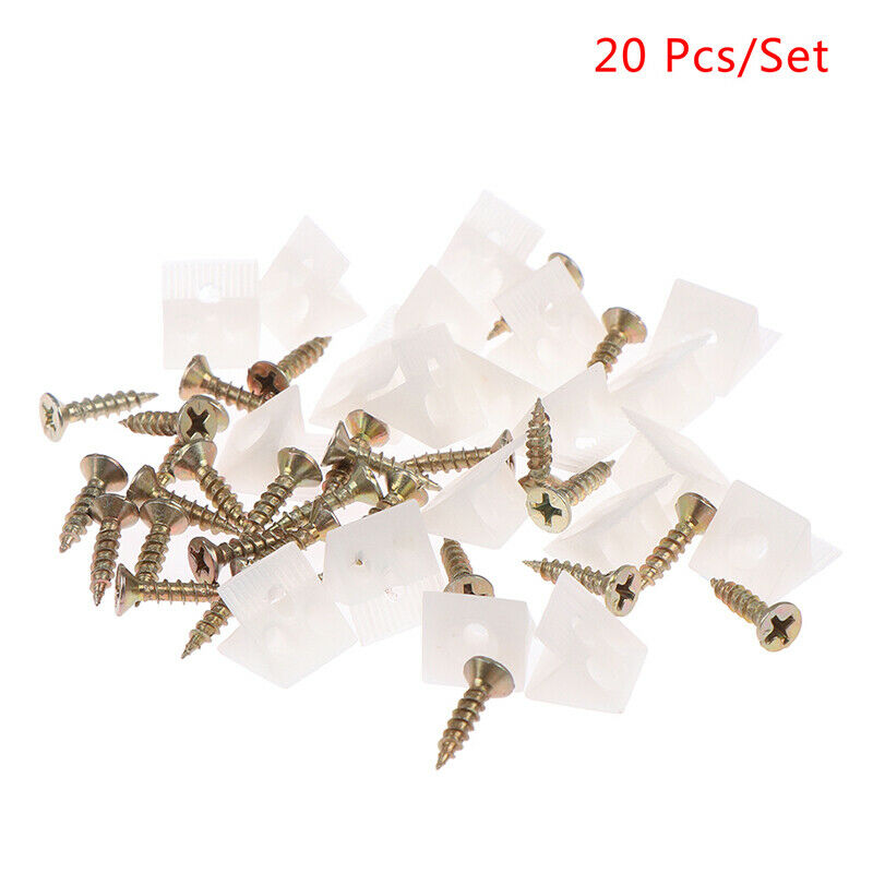 20x/Lot 45 Degree Angle Plastic Corner Bracket Block For Furniture With S.l8