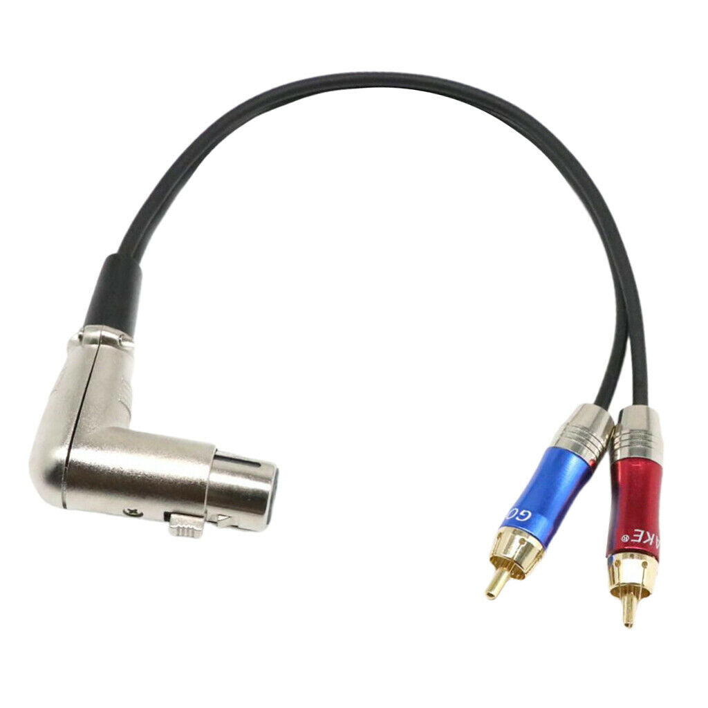 1Ft Audio XLR FeMale to 2-RCA Male Left Right Splitter Y Cable