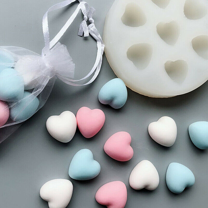 Heart Shape Soap Mold Aromatherapy Plaster Candle Making Molds Pendant Jewelr Qx