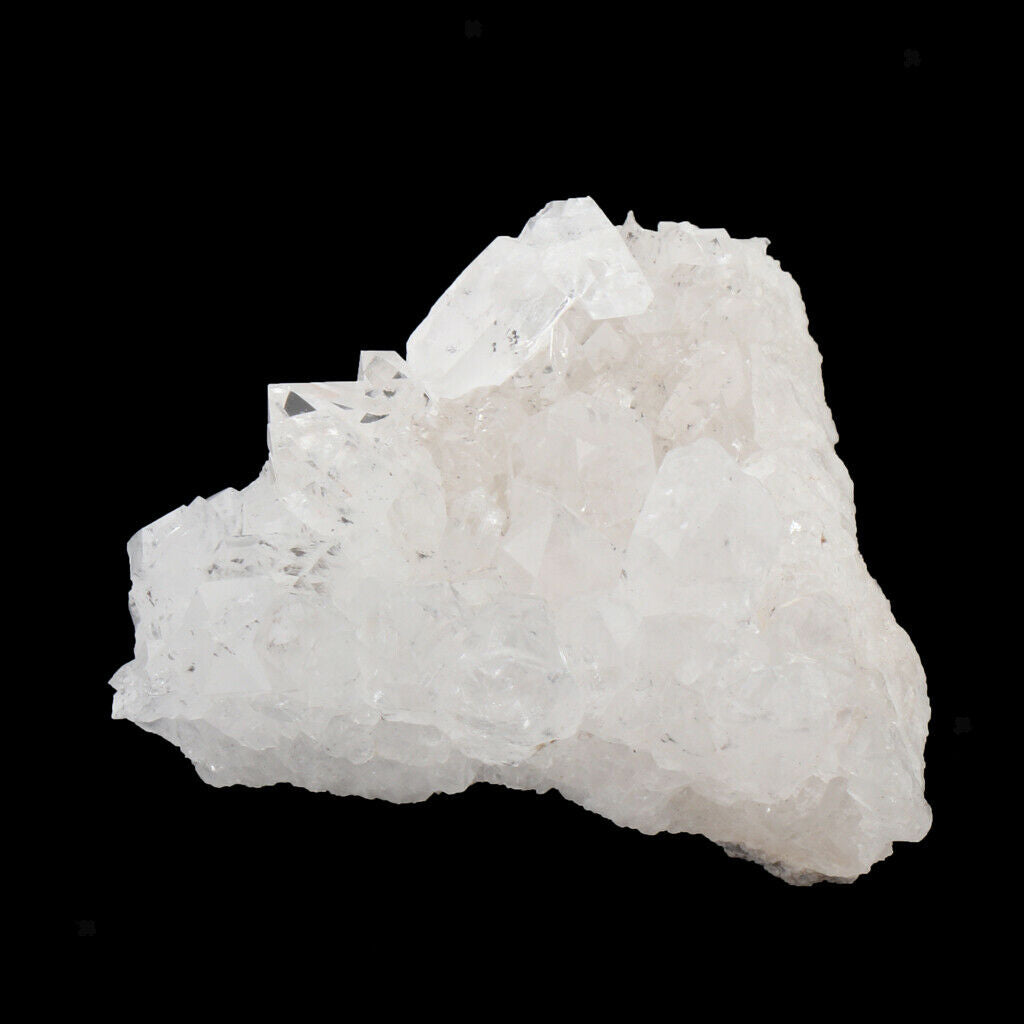 White Crystal Cluster VUG Specimen Natural Stones Minerals Reiki Heal Desk