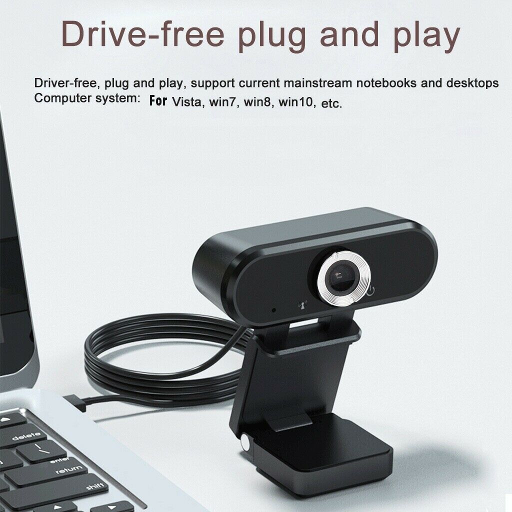 Full HD 1080P Webcam With Microphone MIC USB For PC Desktop Laptop NEW