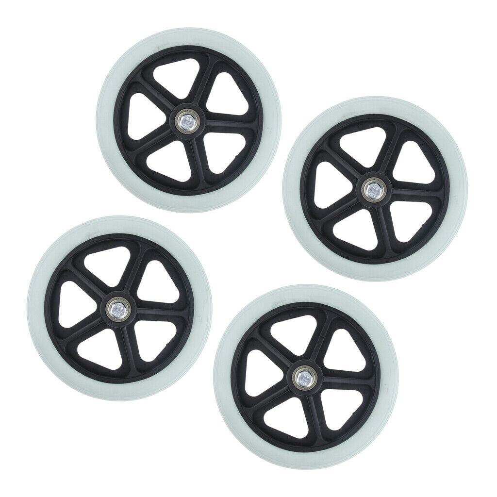 4 Pack Universal Durable 7 Inch Wheels Solid Tires Replacement Scooters