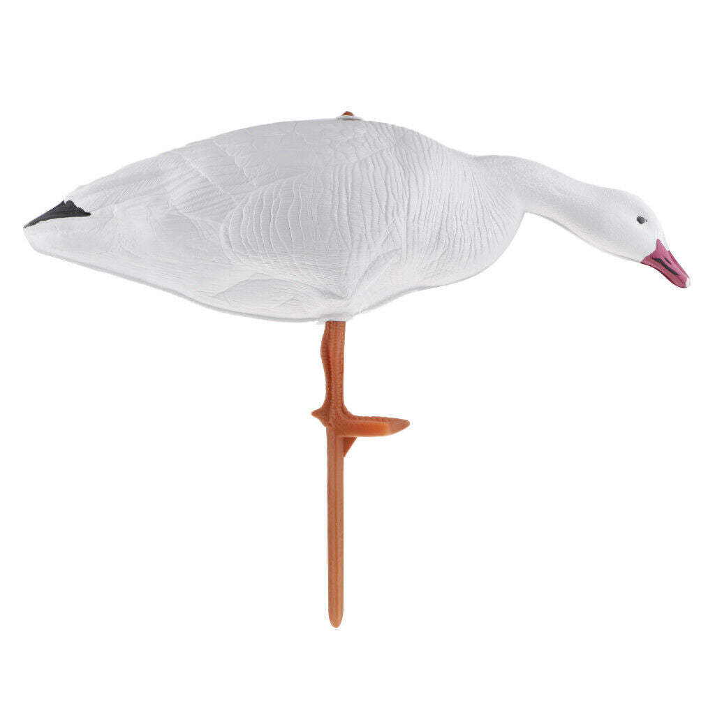2x White Hunting Goose Decoy Yard Decors Garden Birds Pest Scarer Scarecrow