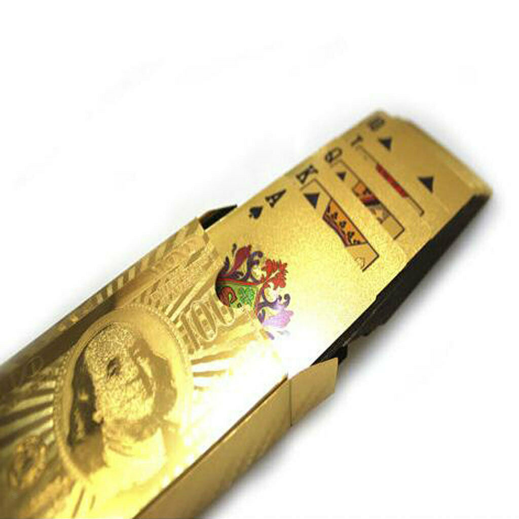 1 Set Goldleaf Plastic Playing Cards Shining Poker Set for Family Games