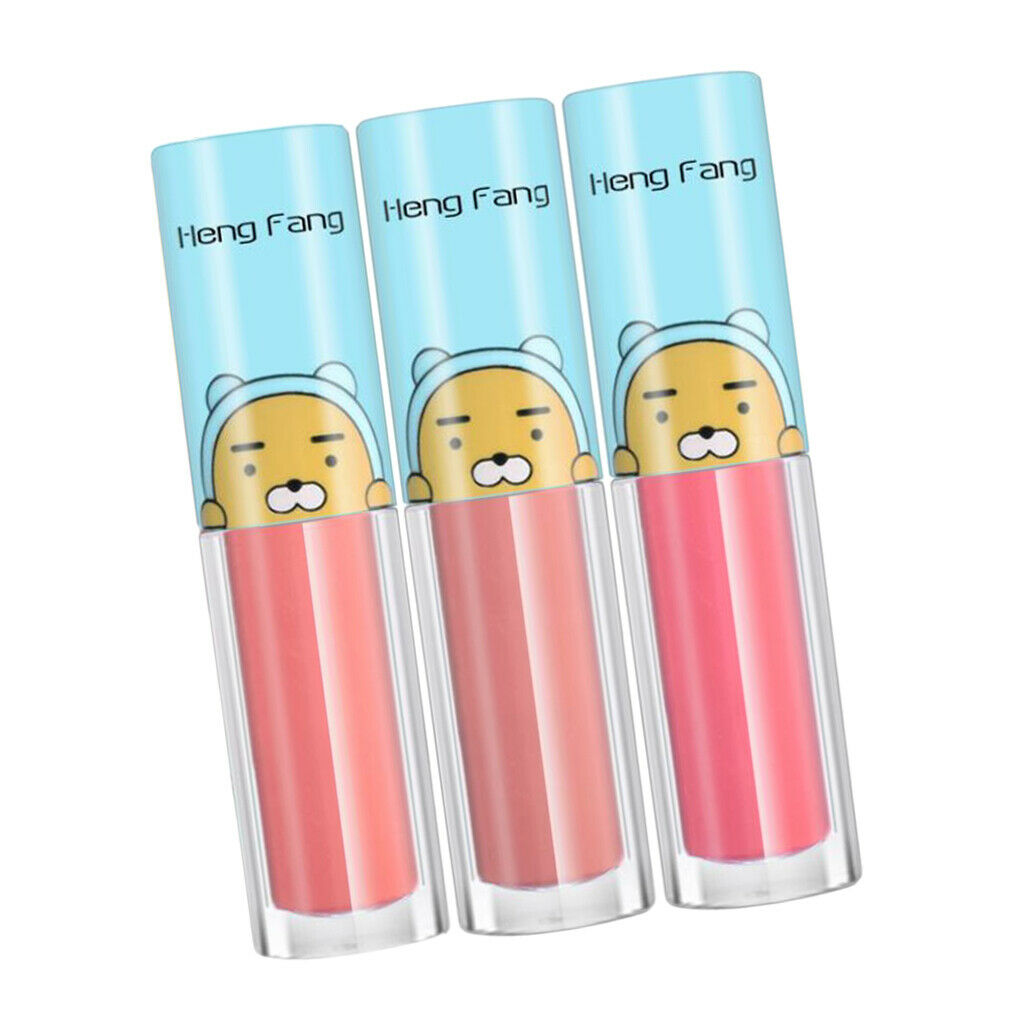 3 Colors/set Matte Velvet Waterproof Lip Gloss Lip Glossy Liquid Lipstick C