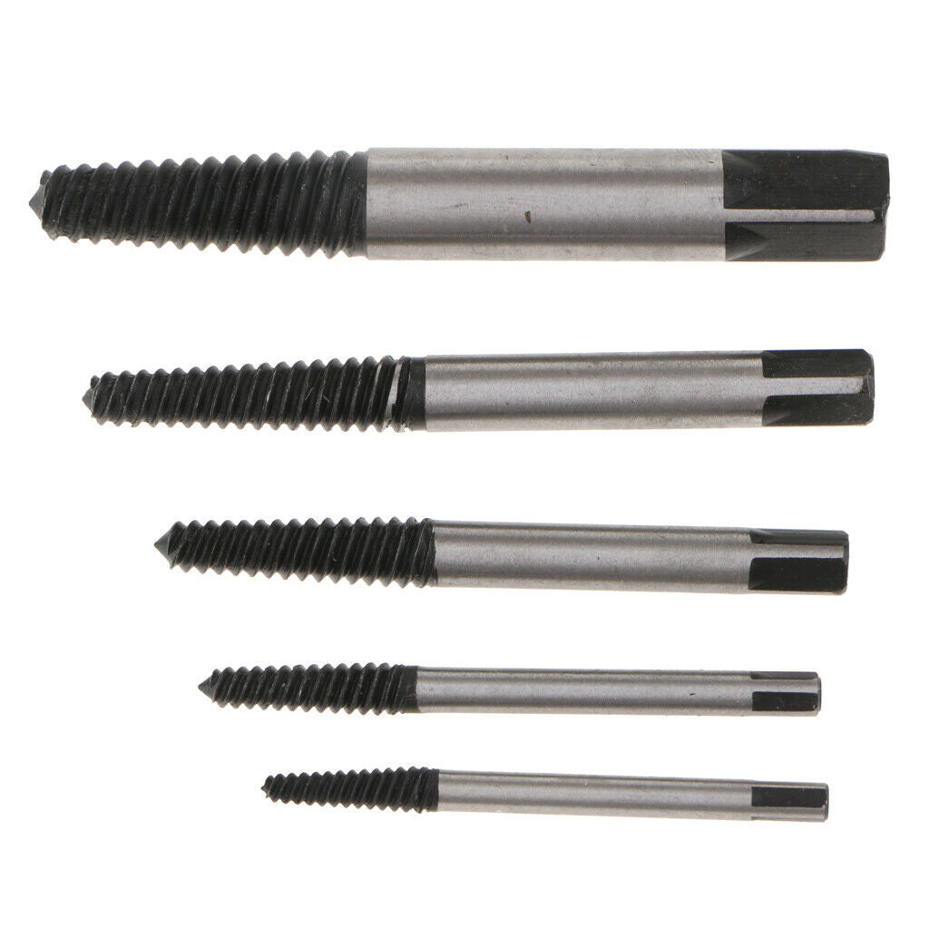 Damaged Screw Extractor Bolt Screw Remover Easy Out Broken pipes + case 5pcs