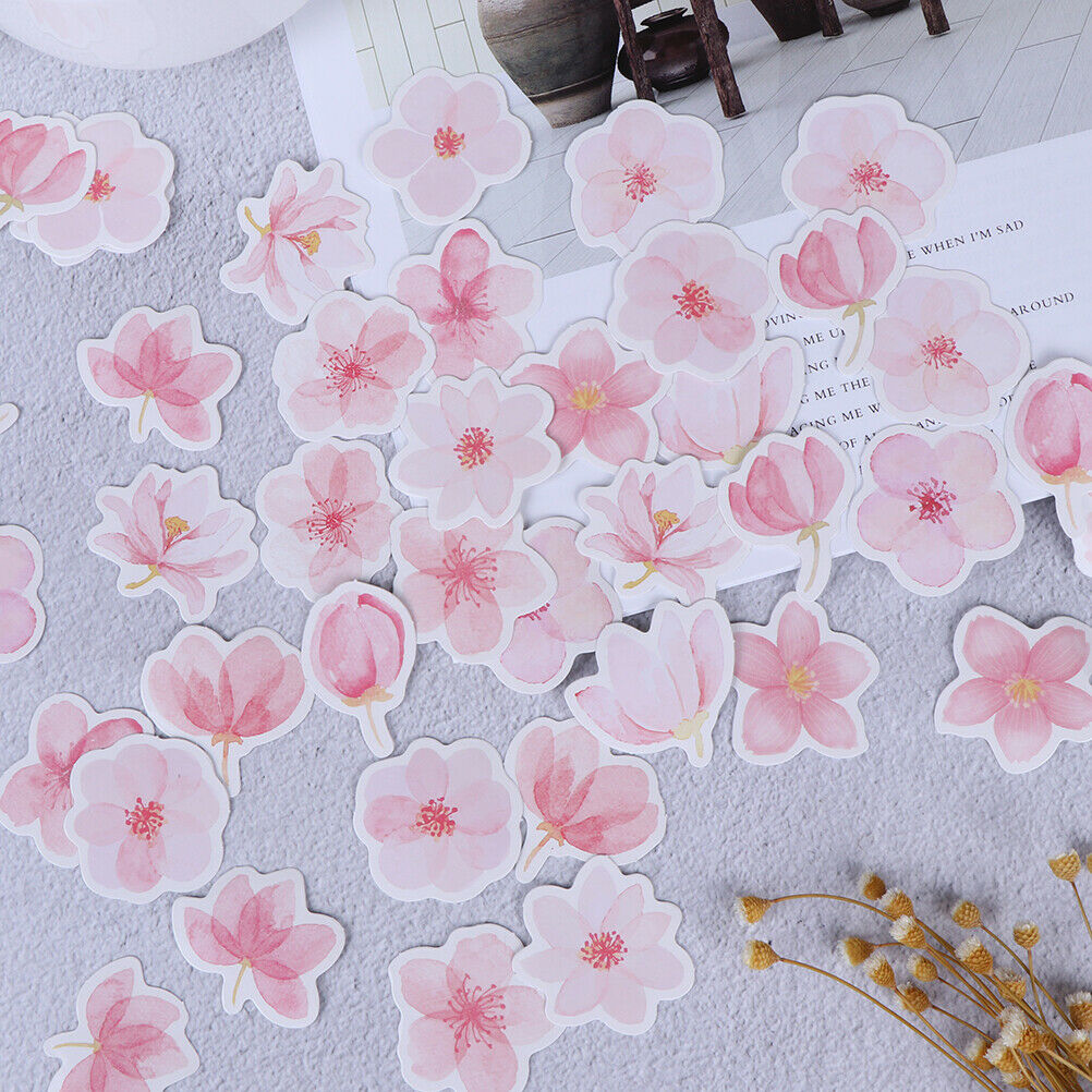 45 pcs Cherry sakura words bullet journal decorative stickers adhesive st.l8