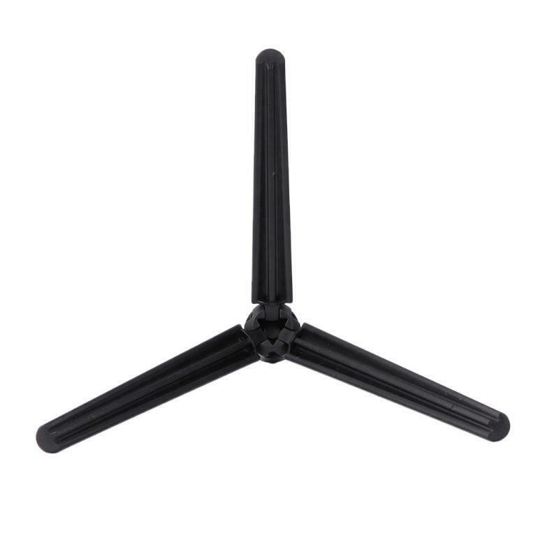 Universal Black Plastic Tripod Cell Phone Camera Rotation Desktop Base Support