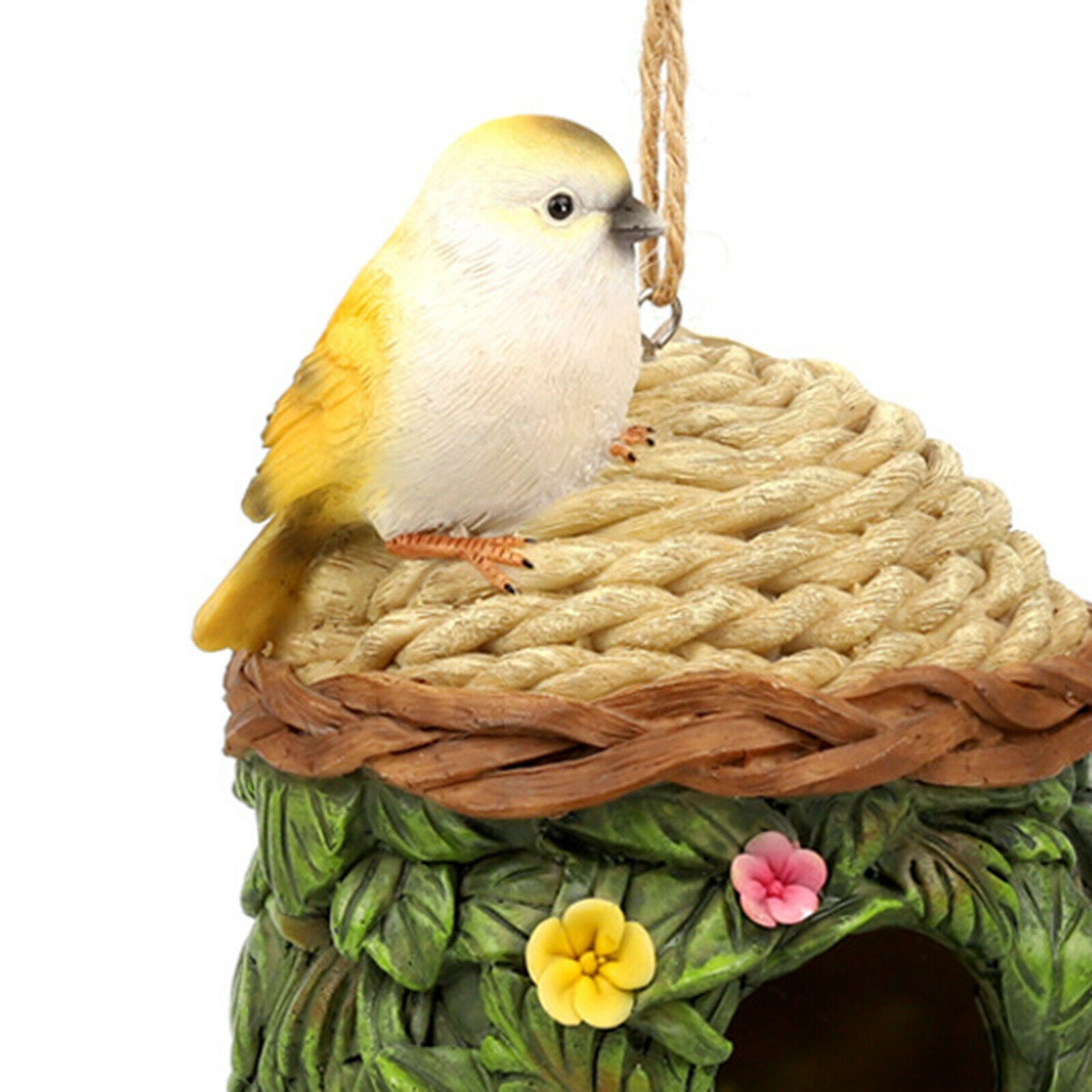 Rural Bird House Decorative Birds Nest Roof Breeding Birdhouse Bird Feeder