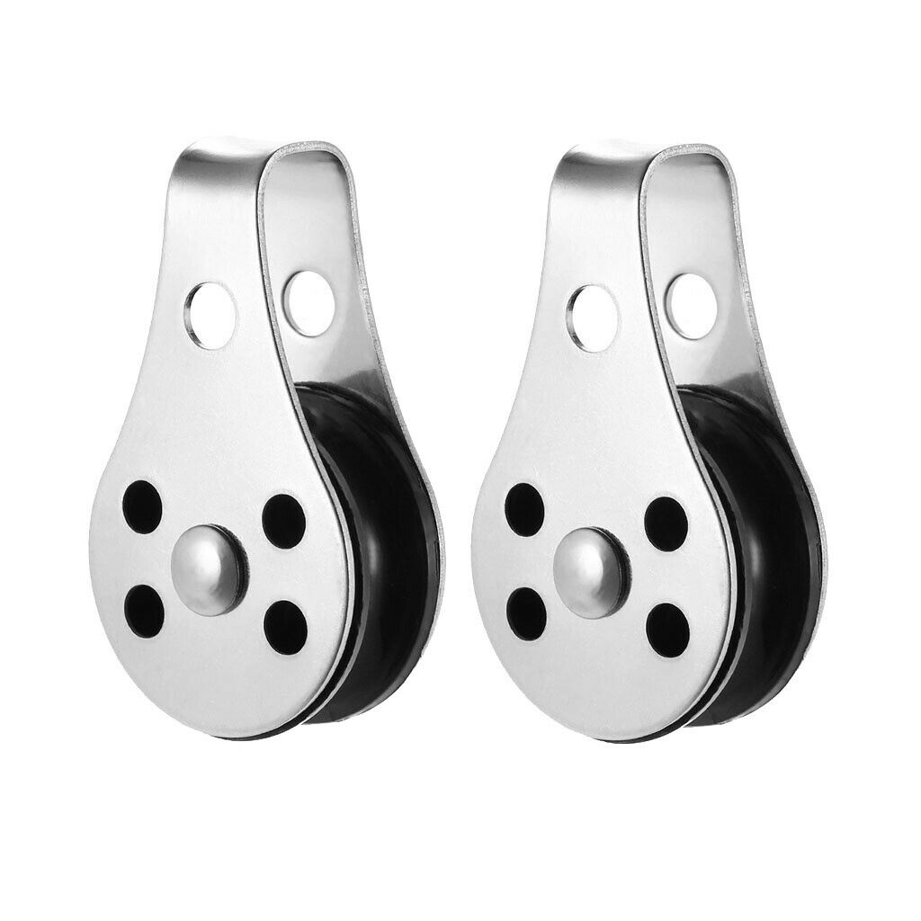 Lot of 2pcs Lifting Pulleys Pulley Loading Roller for 2mm Rope -