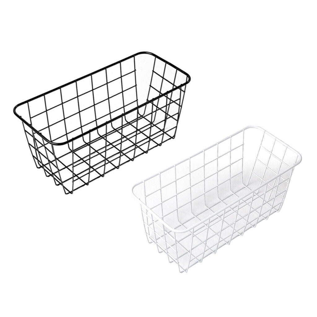 Set of 2 Bathroom Basket Storage Organizer For Kitchen Bathroom Supplies