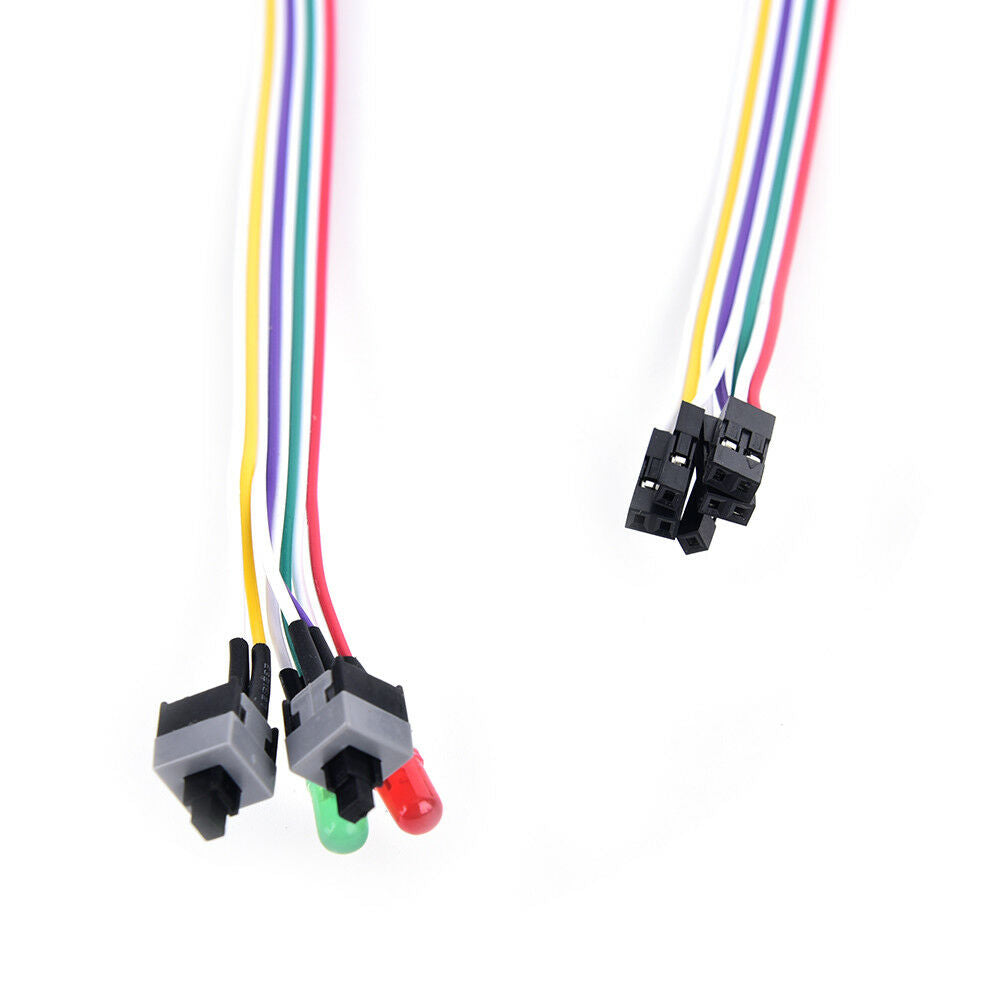 PC case red green LED lamp ATX power supply reset HDD switch lea.l8