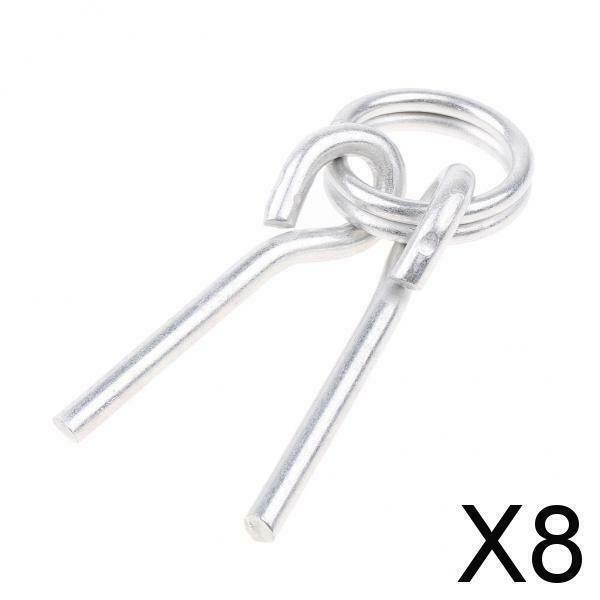 8X Premium Awning Tent Pole Rings with 2 Pins Outdoor Camping Tent Pole