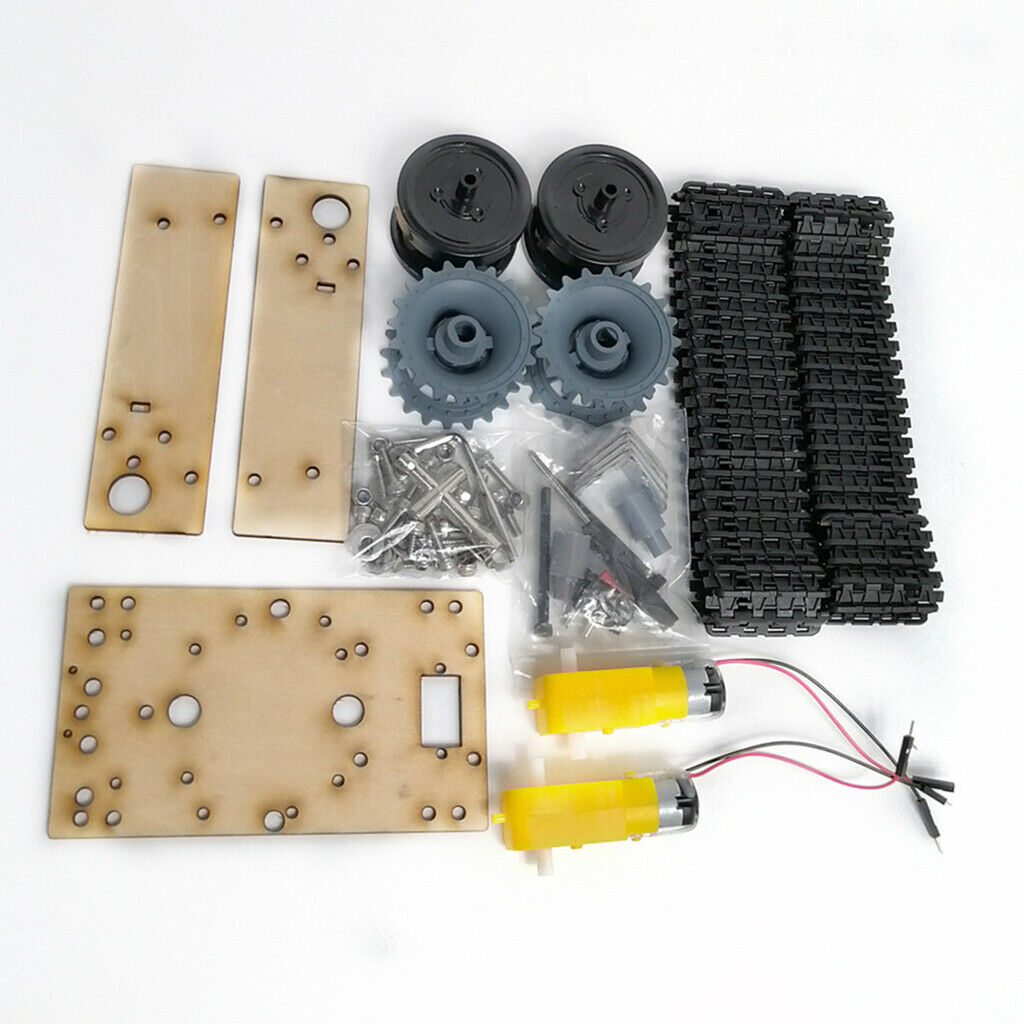 Robotic Tank Car Chassis Track Crawler Car Robot with 3-9V TT Motor Set