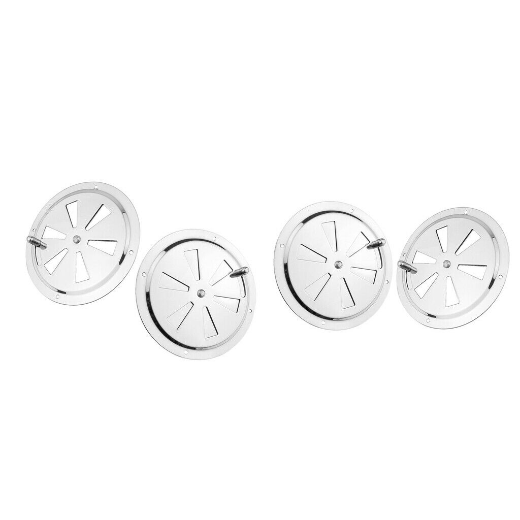 4Pcs 316 Stainless Steel Round Louver Air Vent Ventilation Gille Cover