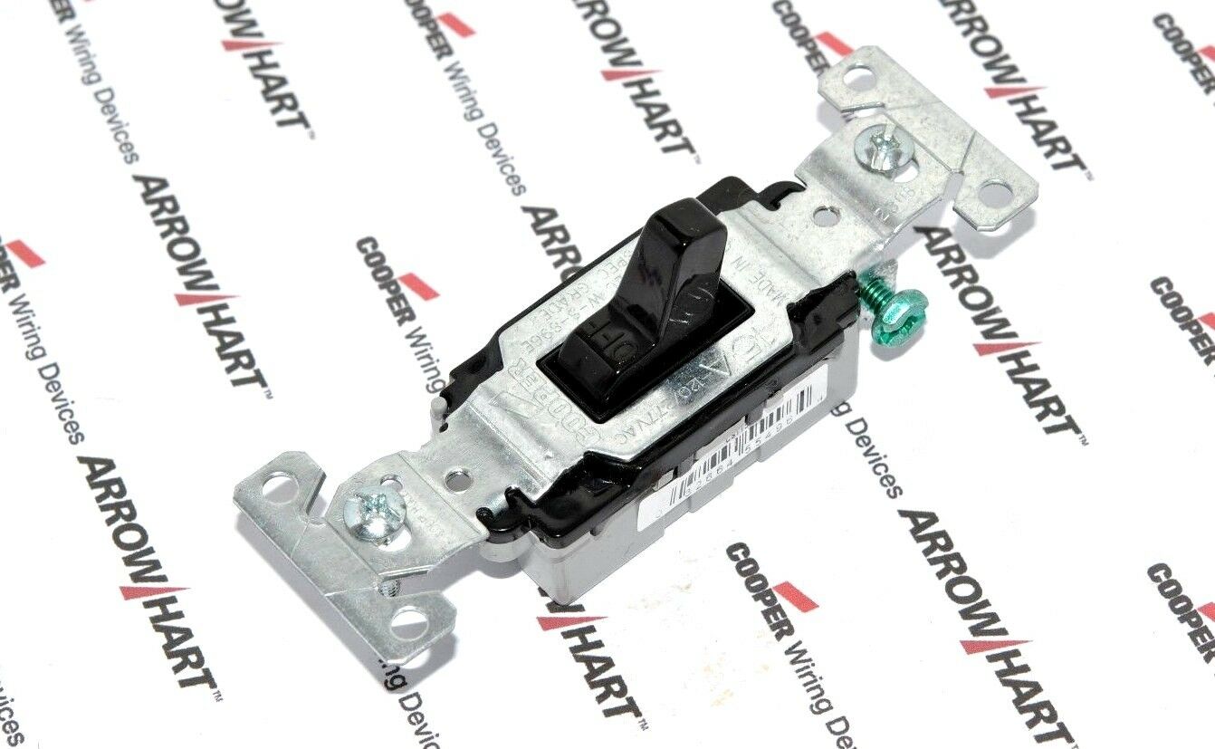 1pcs-COOPER CS115BK 15A 120V  Commercial Grade AC Toggle Switche Back  Side Wire