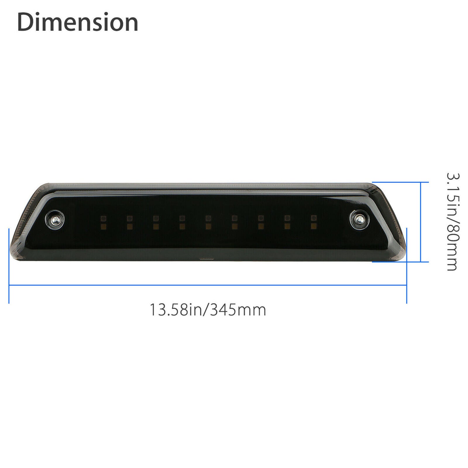 For 2009-2014 Ford F-150 3rd Third Brake Light LED Smoke Rear Reverse Cargo Lamp