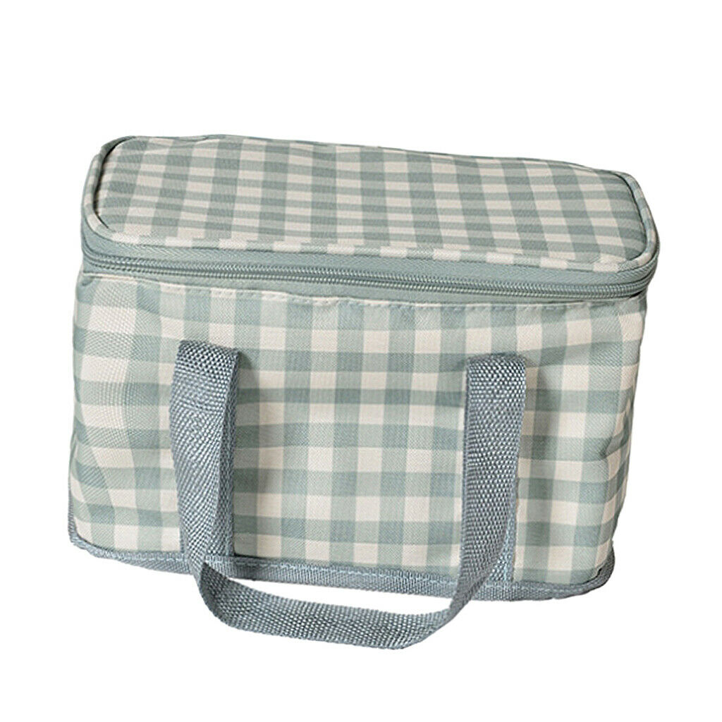 Insulated Lunch Bag Cooler Tote Reusable Cooler Ice Packs Easy Pull Zippers,