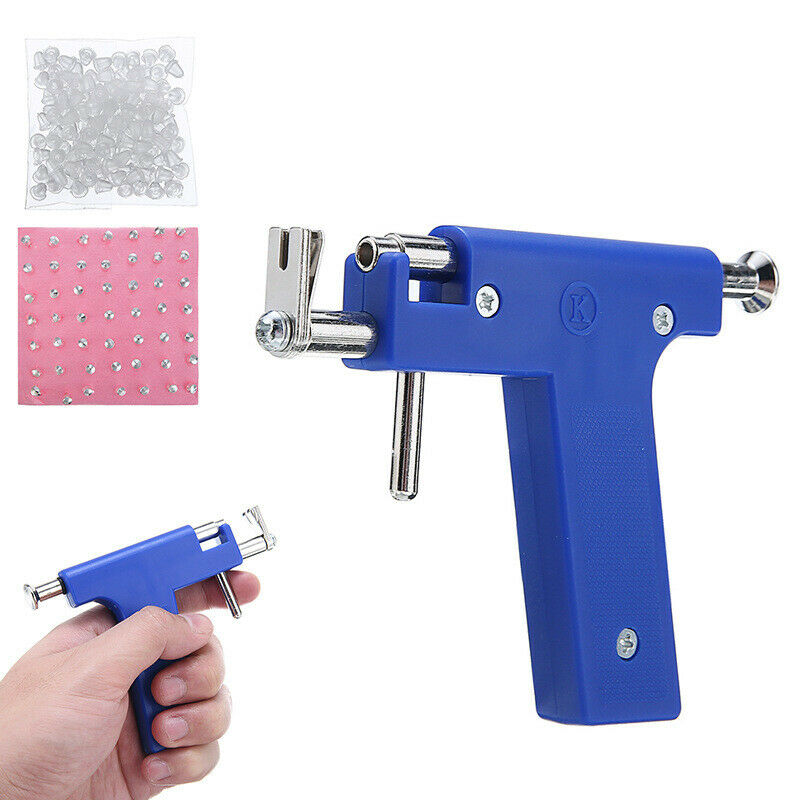 1Set Ear Nose Navel Body Piercing Set Tool Men Earring Studs Ear Plugs