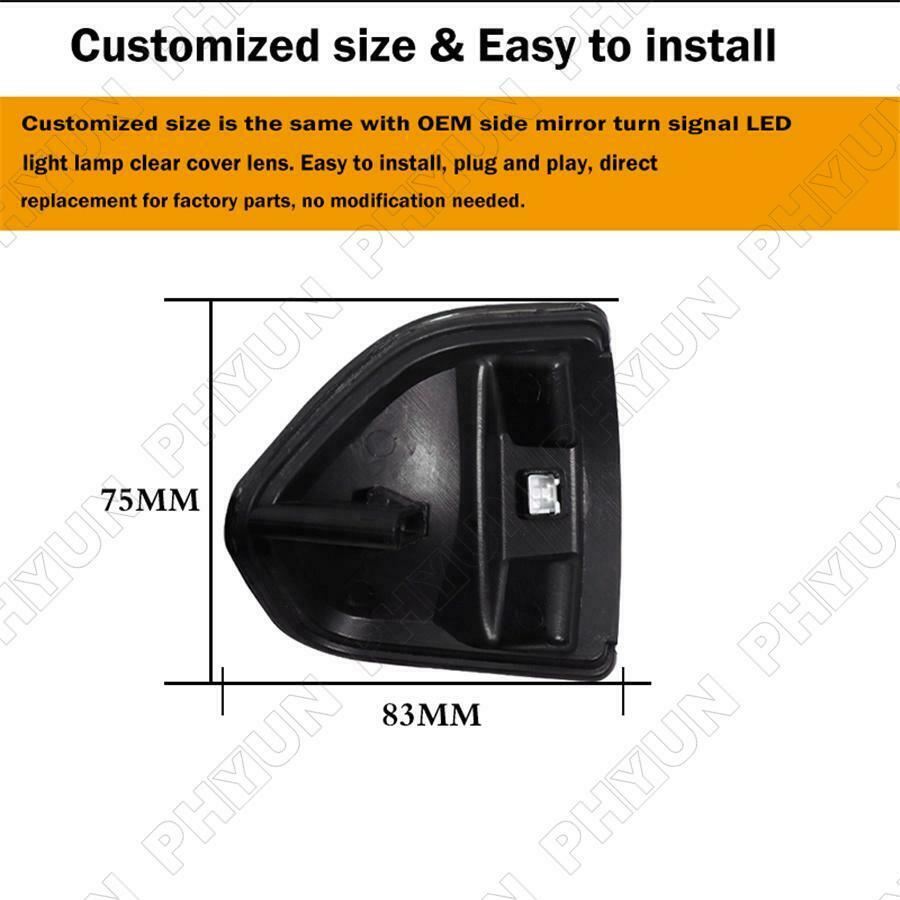 2x Amber Yellow LED Side Mirror Turn Signal Lights For Dodge Ram 1500 2500 3500