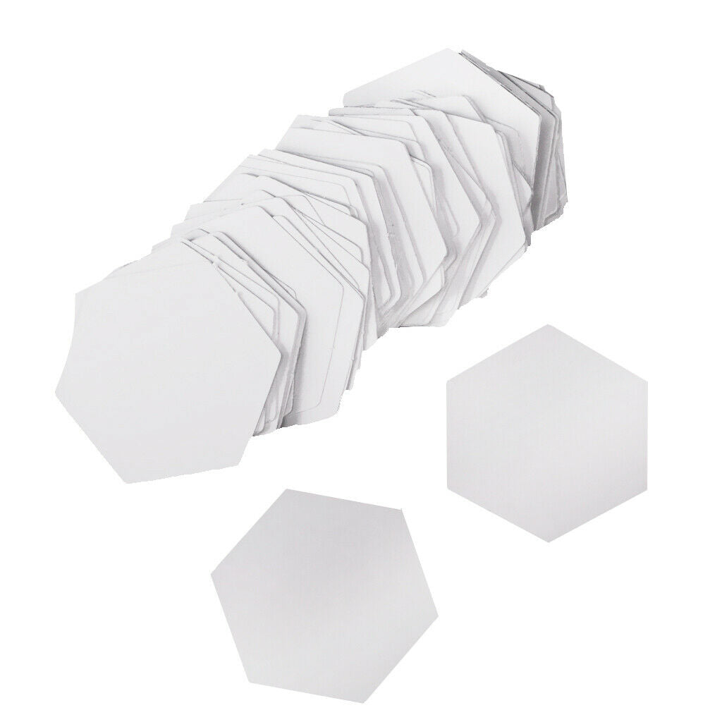 100 Pieces Hexagon English Paper Piecing Quilting Templates Craft for Knitting