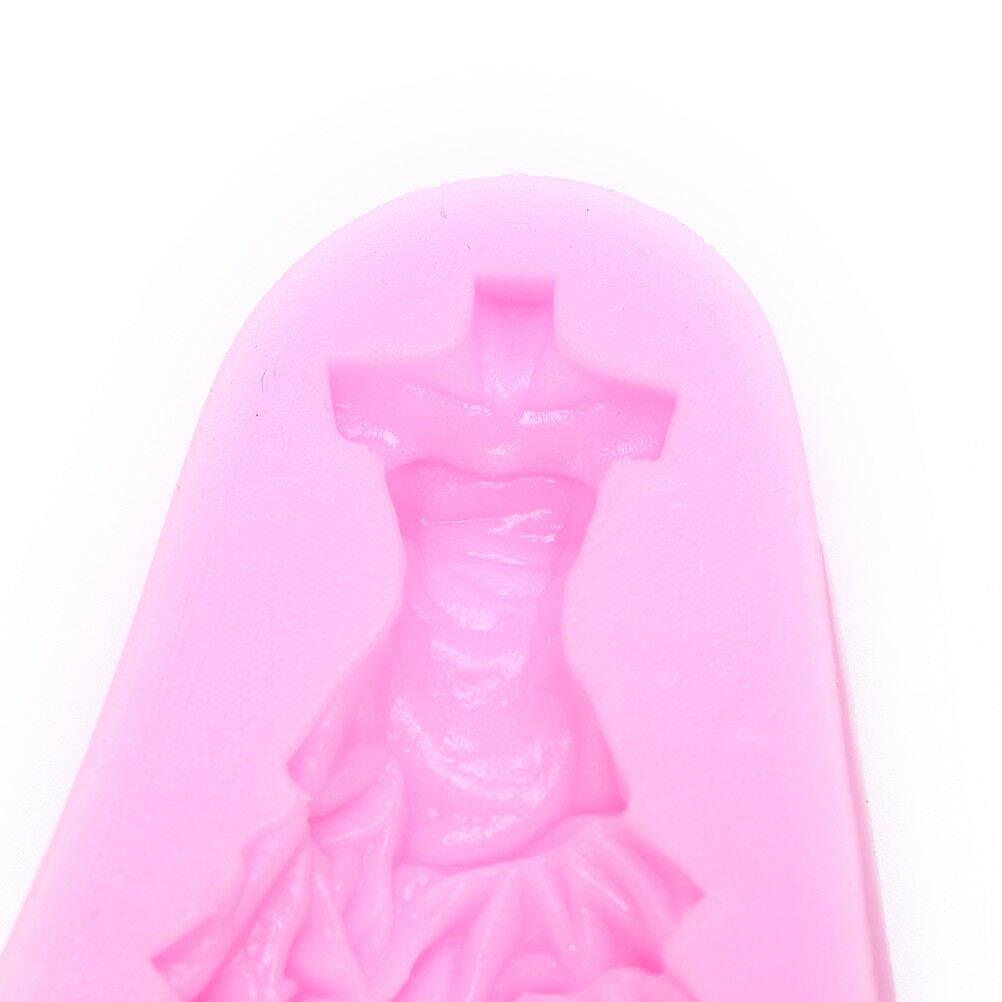 wedding dress skirt silicone mould fondant cake decoration baking mold displDD